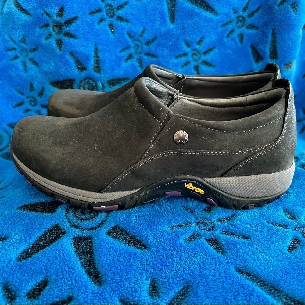 Dansko Patti Black Milled Nubuck Waterproof Clog Sneaker - Picture 4 of 7
